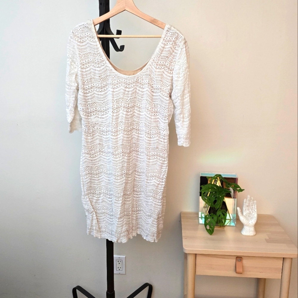 Le Chateau White lace bodycon dress US XL